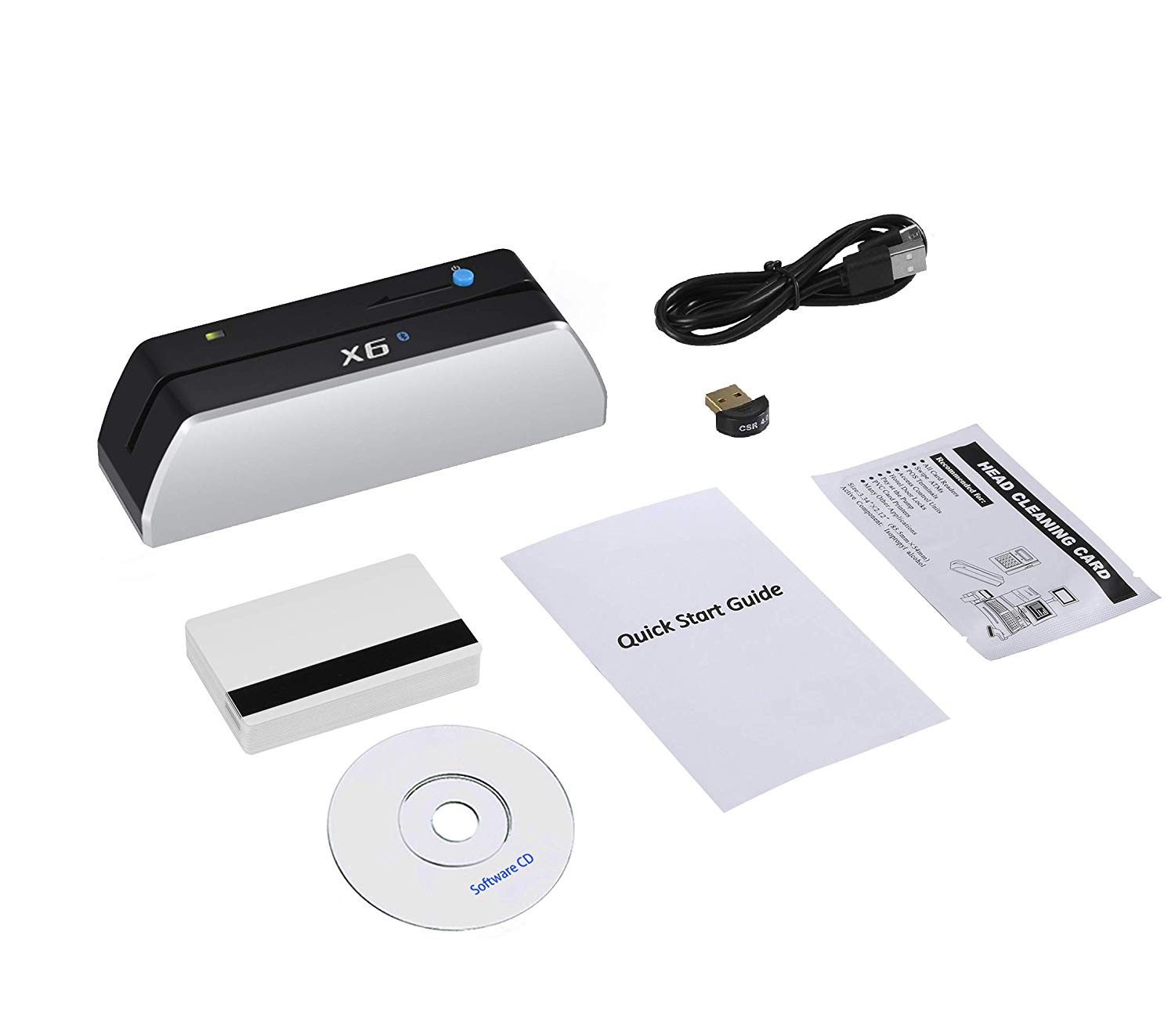 Smallest X6BT Bluetooth USB-Powered Card Reader Writer USB Blank Card Writer Card Device