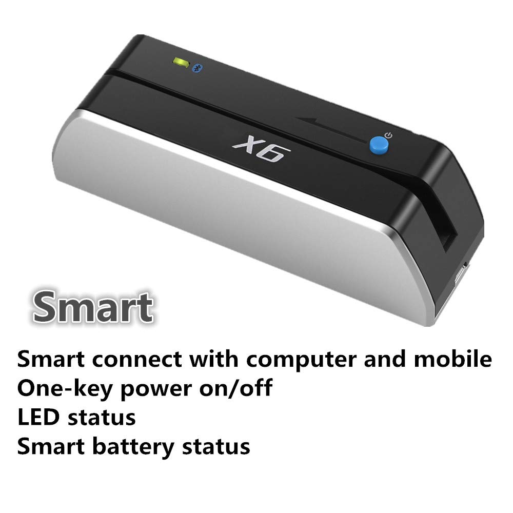 TNAIVE Bluetooth 4.1 USB X6BT Card Reader Writer Encoder Swipe by Card Device