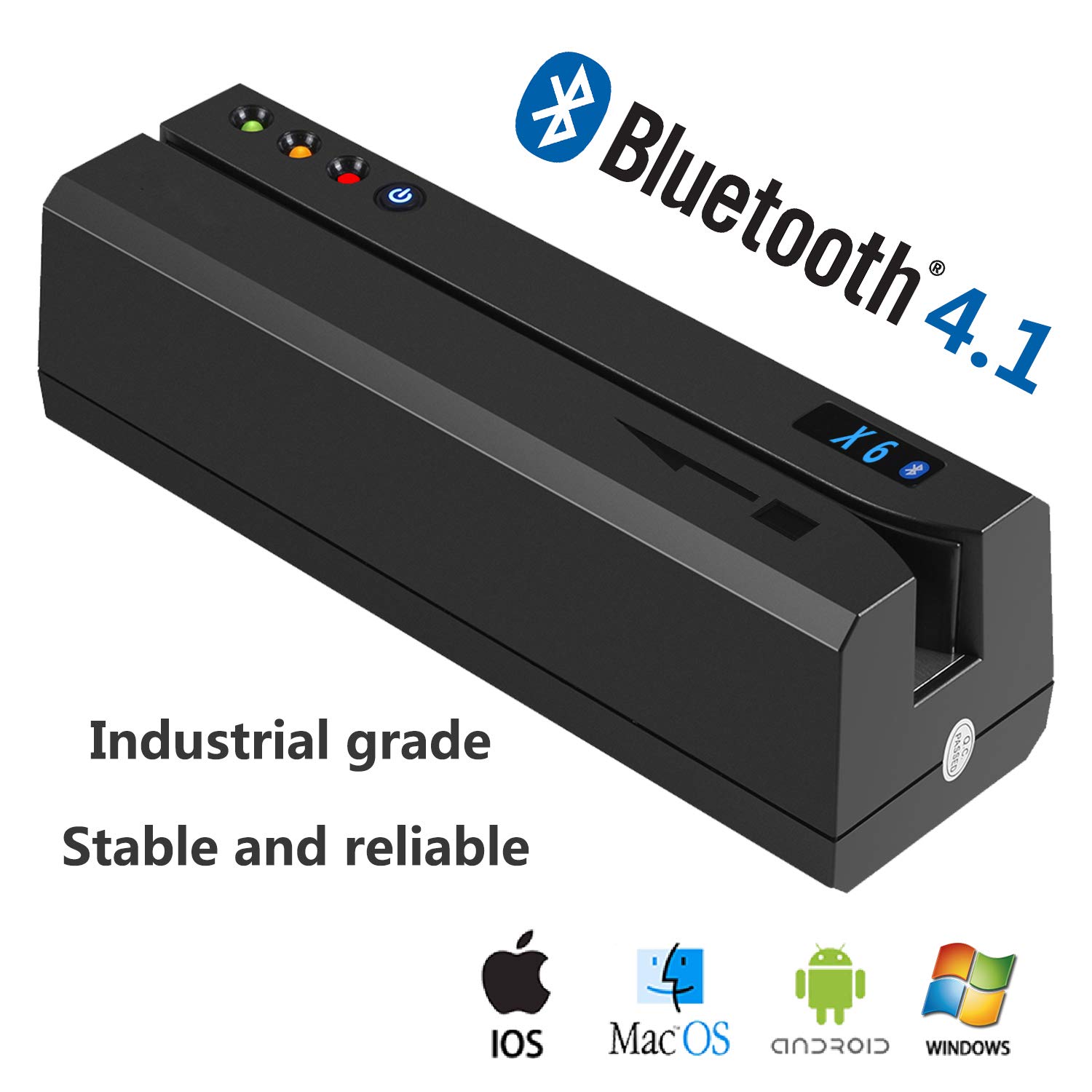 [Update Version] Bluetooth 4.1 X6 Pro 3 Tracks VIP Card Reader Writer Encoder